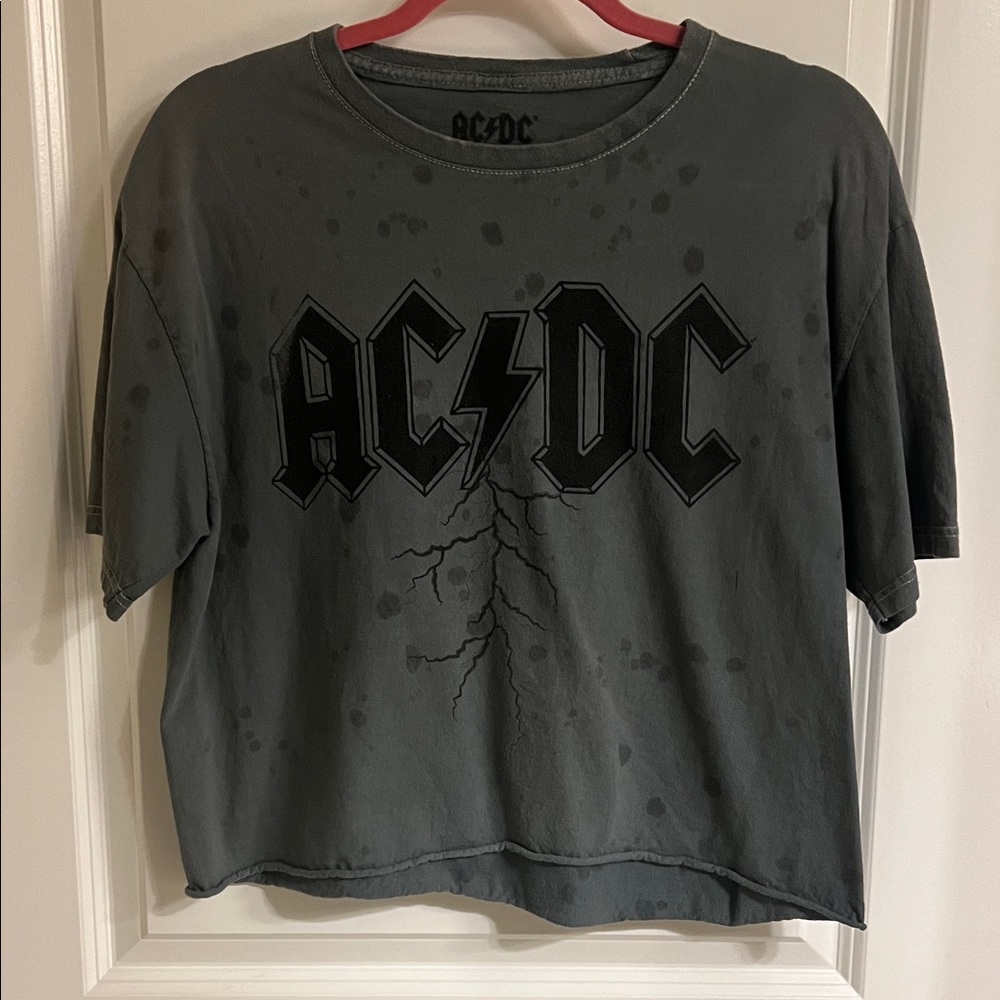AC/DC Charcoal Tee with Bold Logo